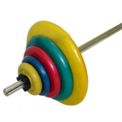 Штанга тренировочная цветная MB Barbell color 43,5 кг
