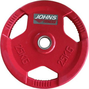 Диск цветной, 3 хвата, обрезиненный, d-51мм, вес 25кг JOHNS 91010-25С
