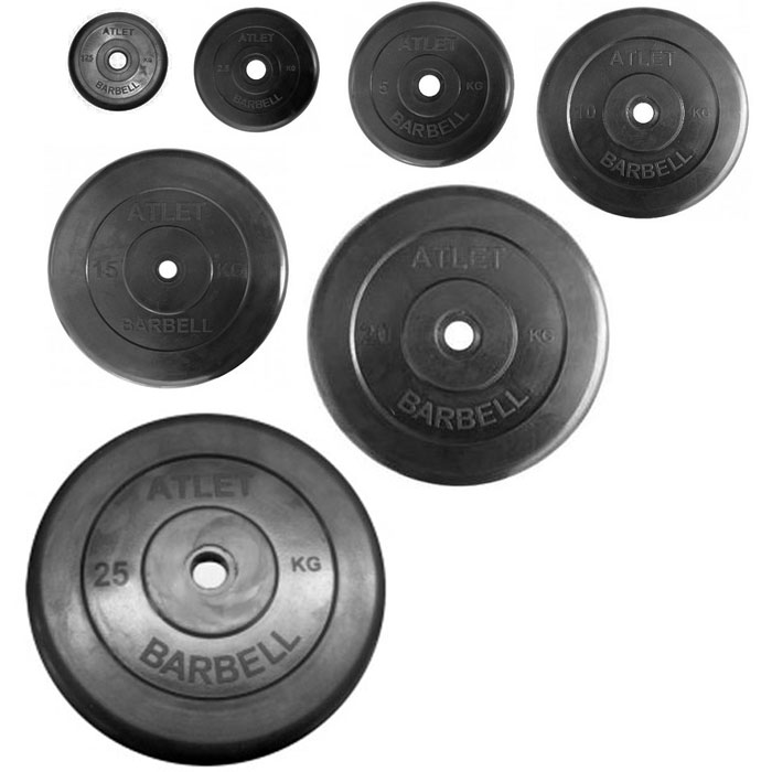 Диск для штанги MB Barbell Atlet d26 мм 10 кг
