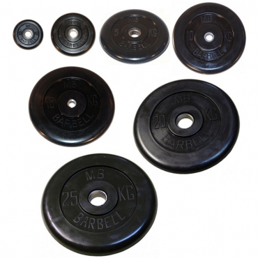 Набор дисков для штанги MB Barbell d-51 мм, вес 157,5 кг