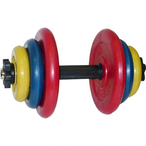 Гантель разборная цветная JOHNS 71019С, вес 15.5 кг