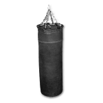 Мешек боксерский с подвеской и цепями 150x40 см 75 кг (черный)