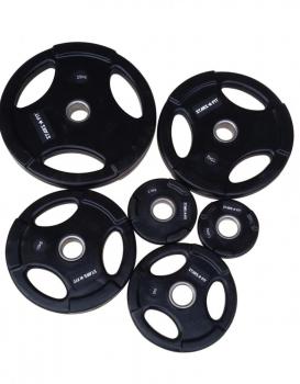 Диск обрезиненный черный, вес 15 кг GROME WP074 BLACK-15